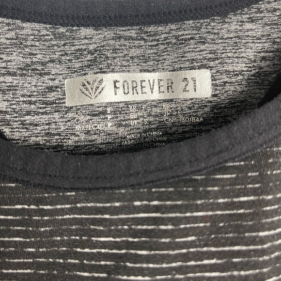 Forever 21 High Neck Sports Bra Small Black / Gray - Picture 3 of 4